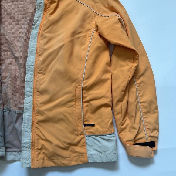 Vintage Woolrich Women size M Orange Yellow Fleece collar windbreaker Jacket - Picture 4 of 12
